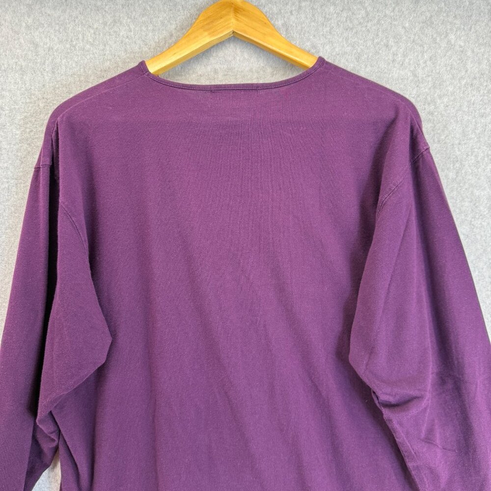 Eddie Bauer Womens Purple Cotton Long Sleeve Crewneck Shirt Basic Top Size Large - Picture 7 of 10